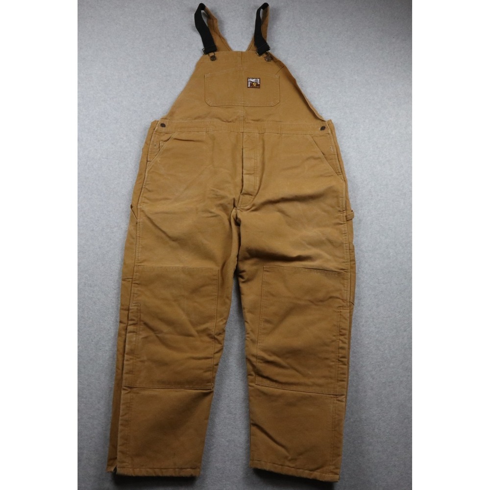 Steiner Bib Overalls Mens 2XL XXL Thermal-Tuff Insulated Double Knee Work Brown